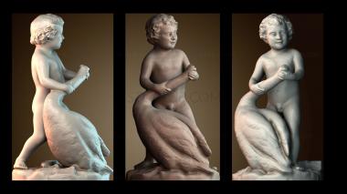 3D модель Любовь с лебедем (STL)