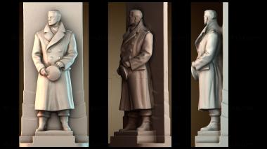 3D мадэль Мемориал Тауэр Хилл — офицер торгового флота (STL)