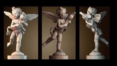 3D мадэль Крылатый мальчик с дельфином (STL)