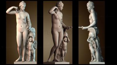 3D мадэль Венера в объятиях в Лувре, Париж (STL)