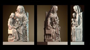 3D модель Святая Анна с Богородицей и младенцем Христом (STL)