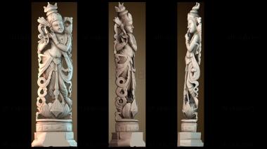 3D модель Кришна играет на флейте (STL)