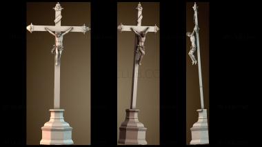 3D мадэль Деревянное распятие с корпусом (STL)
