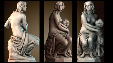 3D мадэль Расстроенная мать (STL)