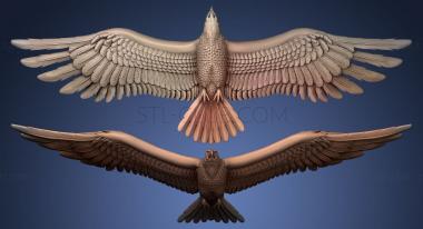 3D model eagle with unfolded wings (STL)