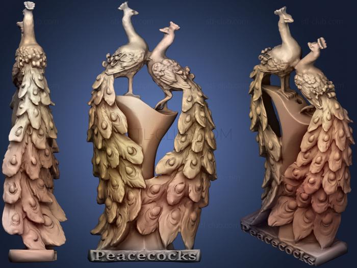 3D model Peacocks Ornament Aka Peacecocks (STL)