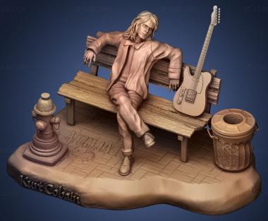 3D model kurt cobain on the bench (STL)