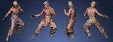 3D model Bruce Lee statue Tsim Sha Tsui Hong Kong (STL)