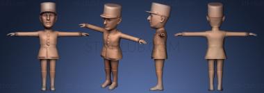 3D model De Gaulle caricature (STL)