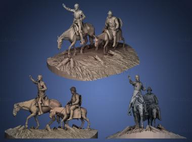 3D model Don Quichotte et Sancho Panza (STL)