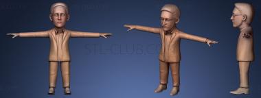 3D model Edward Snowden 3D caricature (STL)