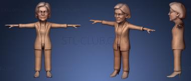 3D model Elizabeth Warren caricatrue (STL)