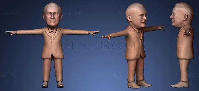 3D model Franklin Delano Roosevelt (STL)