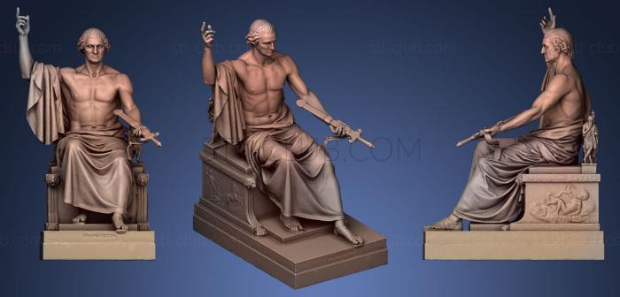 3D model George Washington Greenough Statue 1840 (STL)