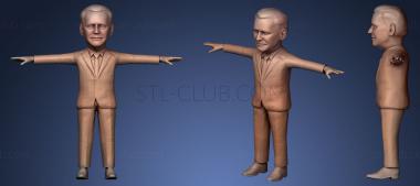 3D модель Джо Байден стилизованная 3D карикатура (STL)