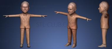 3D model John Mc Cain stylized 3d model (STL)