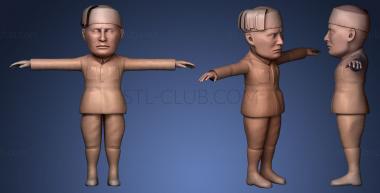 3D model Mussolini caricature (STL)