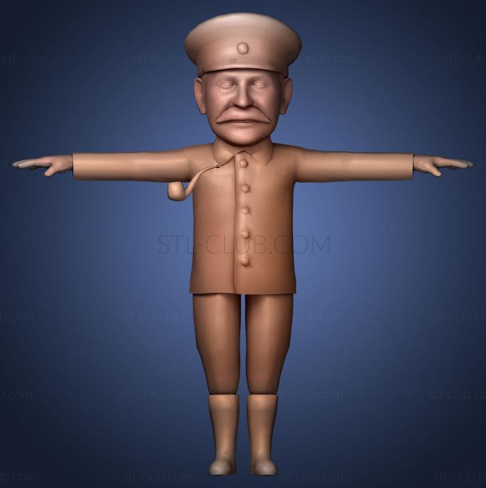 Stalin 3D caricature