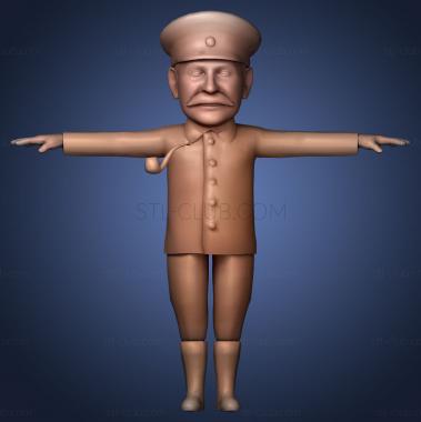 3D мадэль 3D карикатура на Сталина (STL)