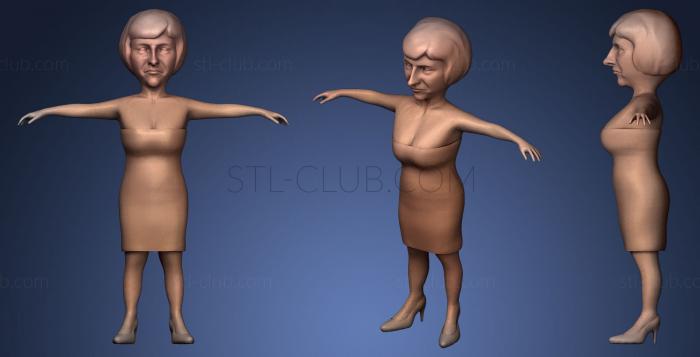 3D model Theresa May caricature (STL)