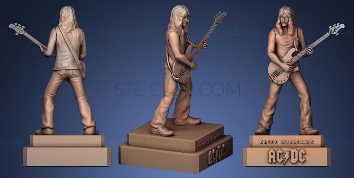 3D model cliff williams ACDC (STL)