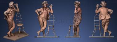 3D мадэль Статуя Олега Попова клоуна (STL)