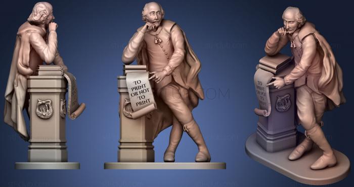 3D model To Print Or Not To Print   Shakespeare (STL)