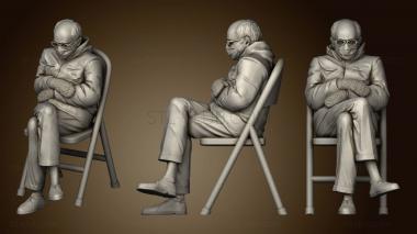 3D model Bernie Sanders Foldable Chair Meme (STL)