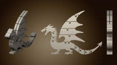 3D модель Dragon articulado con dos alas (STL)