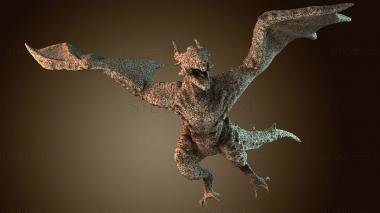 3D модель Каменная скульптура дракона (STL)