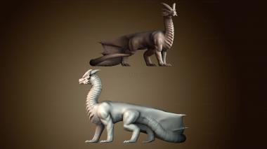 3D модель Бескрылый дракон (STL)