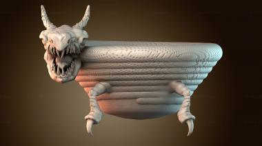 3D модель Мистическая драконья чаша (STL)