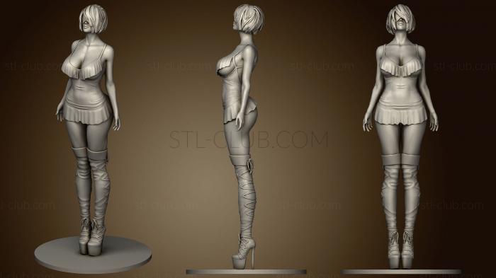 3D модель Девушка в коротких джинсах 2 (STL)