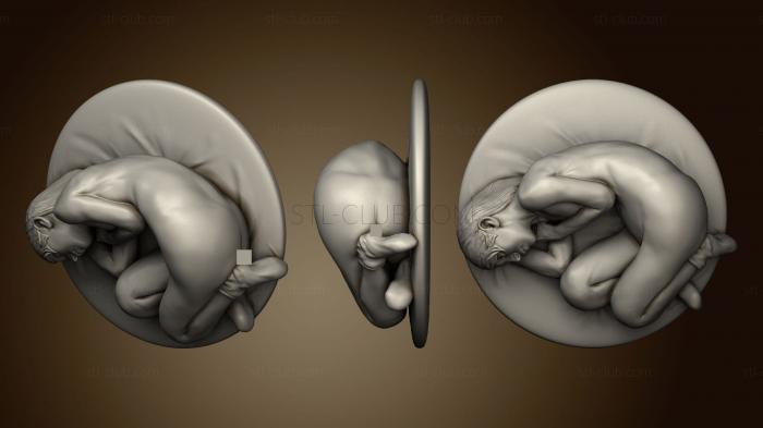 Статуэтки девушки Девочка, лежащая в позе эмбриона