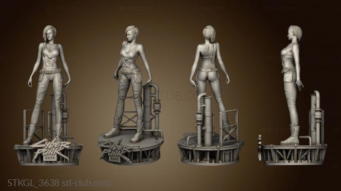 3D модель Статуя ДЖУДИ Альварес Персонаж Киберпанковской игры (STL)