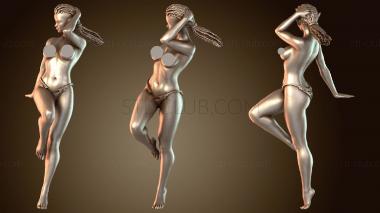 3D модель Повседневные прически в стиле пин-ап (STL)