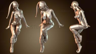 3D модель Эльф в стиле пин-ап на полке (STL)