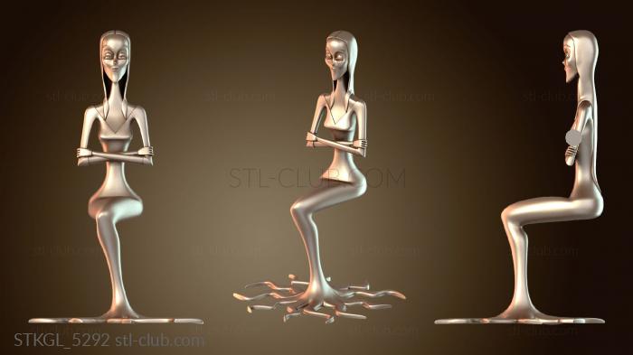 Статуэтки девушки Семейка Аддамс Мортиша