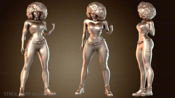 Статуэтки девушки Афро-девушки Хюэ и Хосино