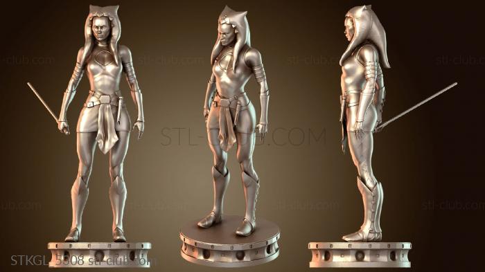 Статуэтки девушки Асока Тано Звёздные войны Сквидвард Мэшап