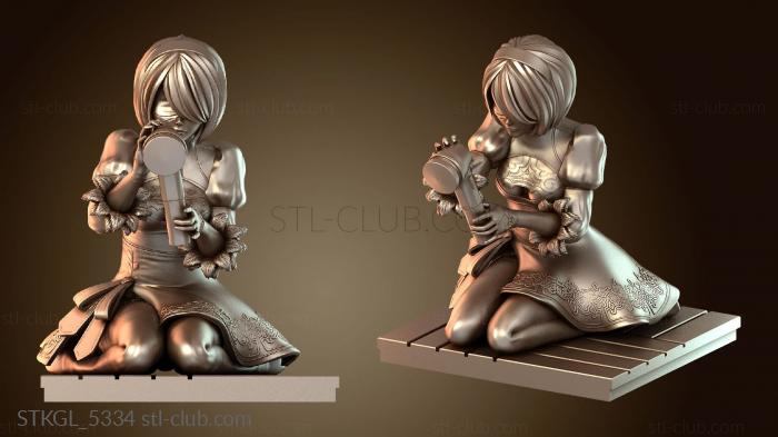 Статуэтки девушки Алита и Кэнон
