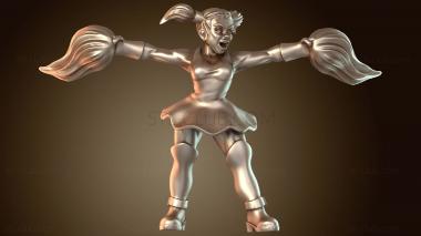 3D модель Амазонка, женщина-единорог, энергичная чирлидерша (STL)