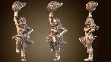 3D модель Амазонка, женщина-единорог, яркая чирлидерша (STL)