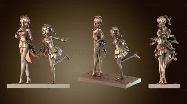 3D модель Анемо Гидро Джин и Барбара (STL)