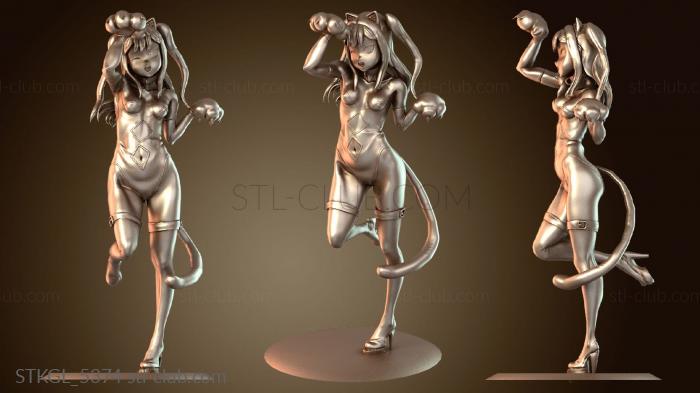 Статуэтки девушки Аниме Кошка-девочка причудливая