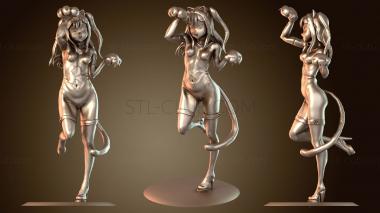 3D модель Аниме Кошка-девочка причудливая (STL)