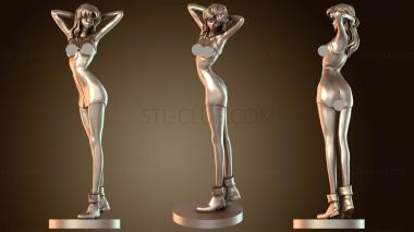 3D модель Аниме Сексуальная Девушка Без Куртки (STL)