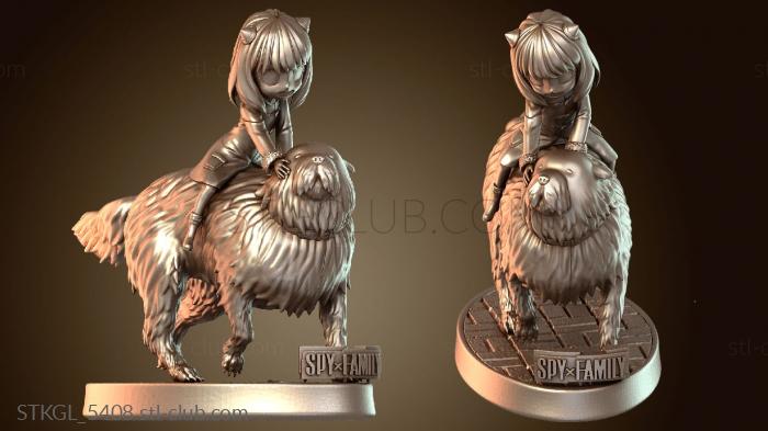 Статуэтки девушки Аня и Бонд вместе