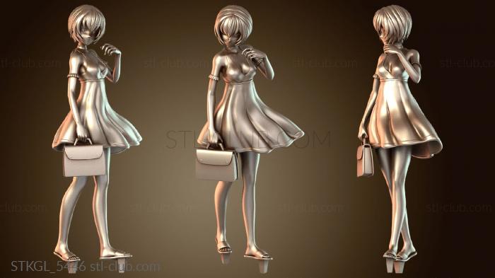 Статуэтки девушки Летнее платье Аски и Рей Ева