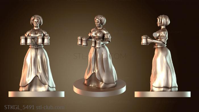 Статуэтки девушки Барменша